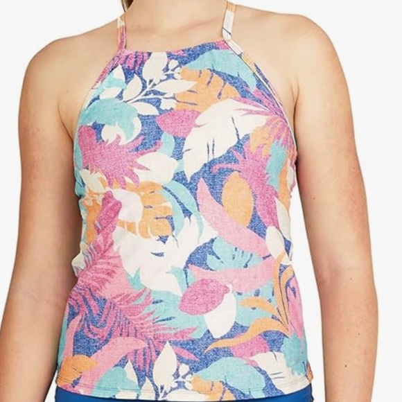 Speedo Colorful Tropical Print Tankini Top Size XL (top only) - Picture 1 of 10